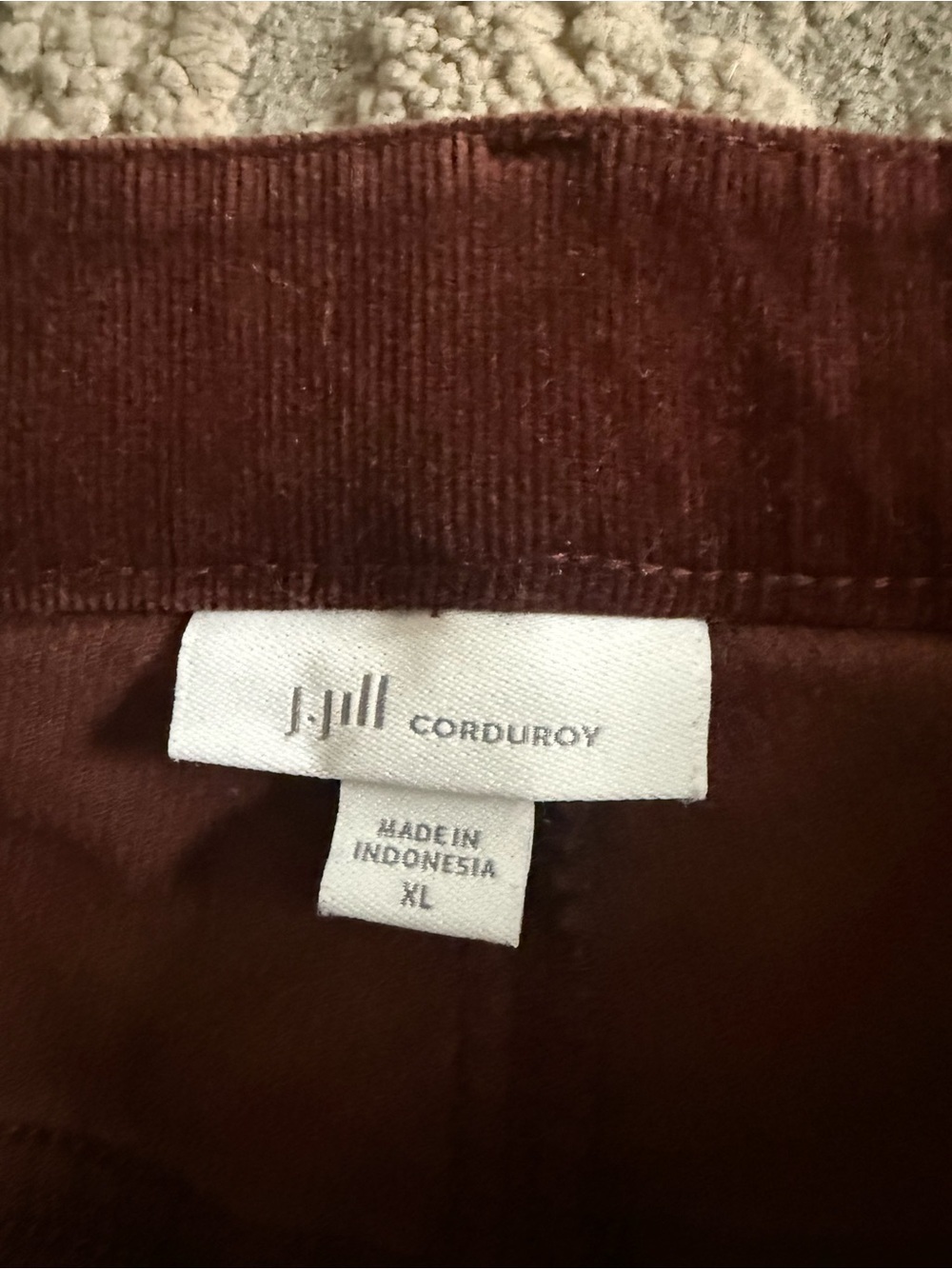J. Jill corduroy pants burgundy straight leg XL - Picture 2 of 9